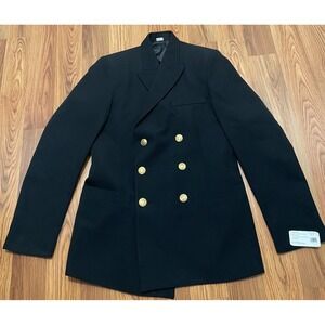 Flying Cross Fire Department Dress Coat Mens 36 Regular Double Breasted FD